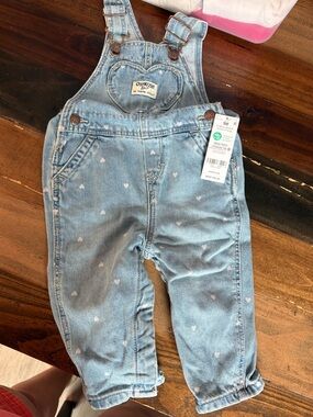 Osh Kosh heart overalls NWT